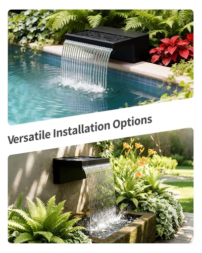 70W Solar Pond Waterfall Spillway with Pond Pump