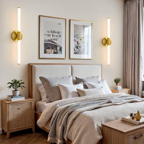 LED Bathroom Light Fixtures Gold Vanity Lights Modern 24"