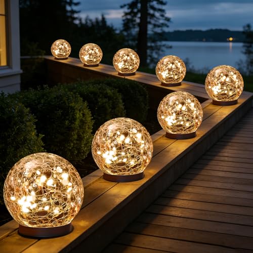 Solar Globe Lights Outdoor Waterproof