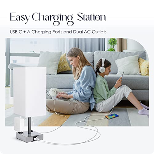 Bedside Lamp with USB Ports