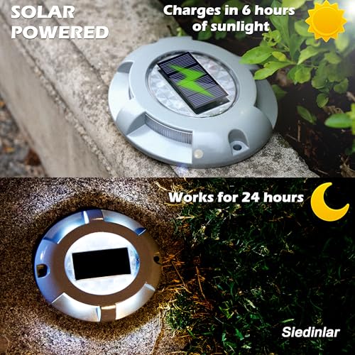 Solar Deck Lights Outdoor LED Driveway Dock Lights 16 Pack (16 Count)