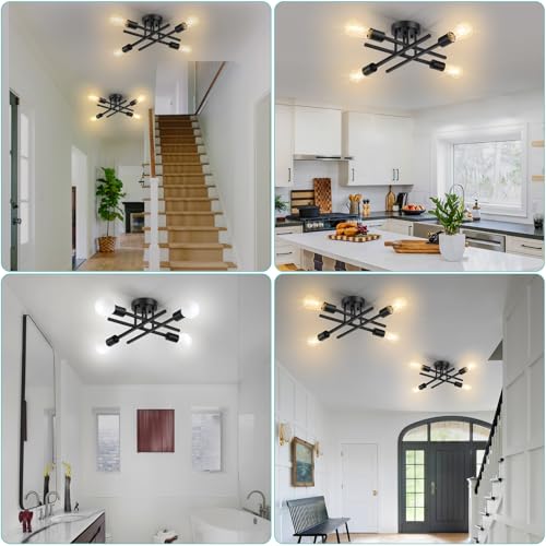 4 Light Semi Flush Mount Ceiling Light
