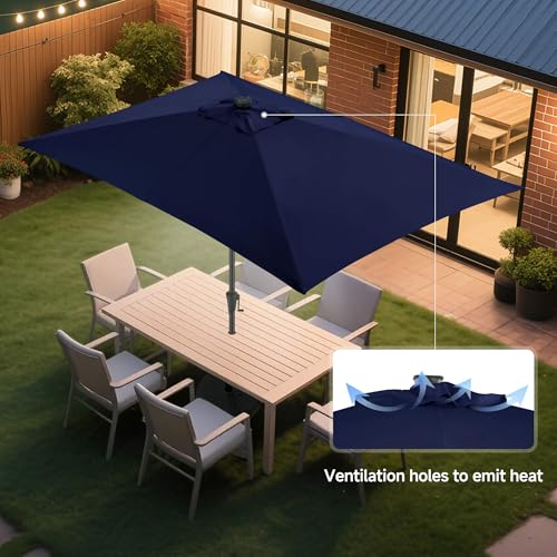 Solar Patio Umbrella Rectangular