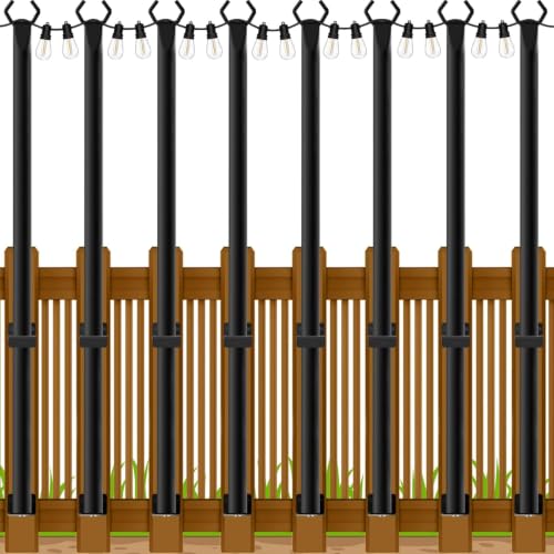 8 Pack 5Ft String Light Poles