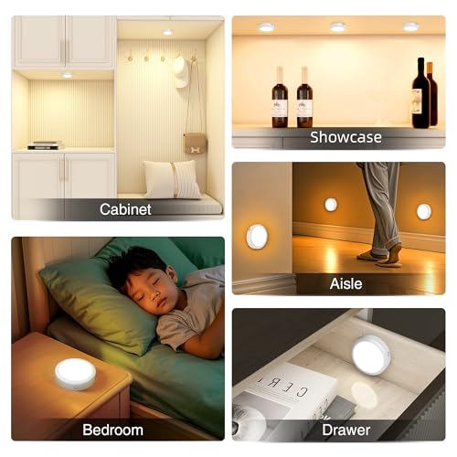 Puck Lights with Remote Control Rechargeable (2 Count)