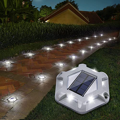 Solar Dock Driveway Deck Outdoor Pathway LED Lights (12 Count)