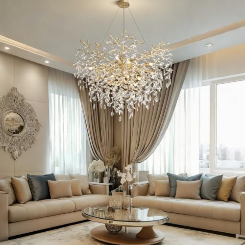 40" Modern Crystal Chandelier