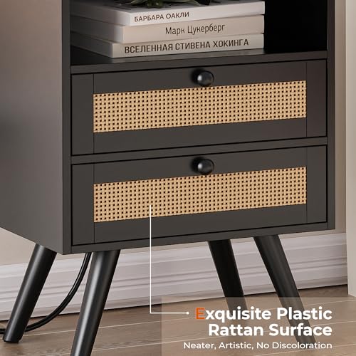 Night Stand with Charger Station (2 Count)