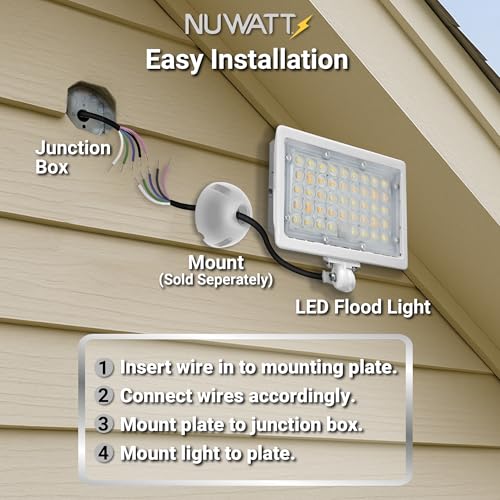 30W White Dimmable LED Flood Light Waterproof for Outdoor Patio