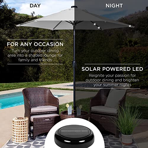 7.5ft Solar Umbrella LED Lighted Patio Umbrella