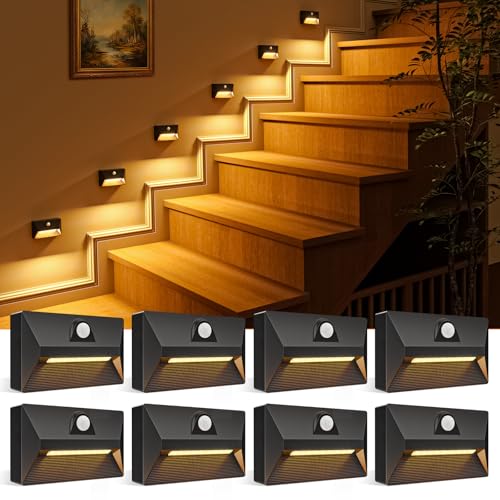 Motion Sensor Rechargeable Stair Lights (8 Count)