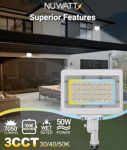 50W White LED Flood Lights Outdoor