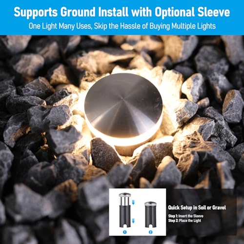 24 Pack 3000K Recessed Low Voltage LED Deck Light (24 Count)