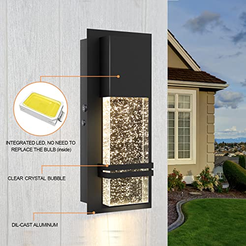 LED Integrated Outdoor Wall Light (2 Count)