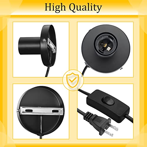 2 Pcs Lamp Base E26 E27 Socket with 6 Ft Cord