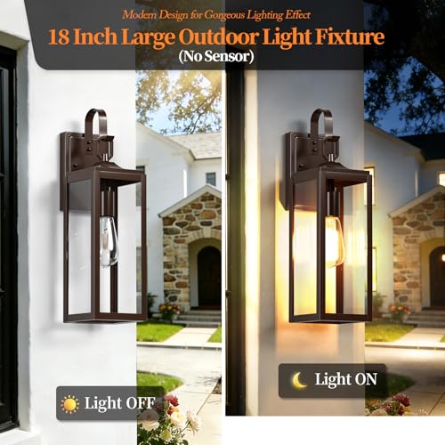 18'' Large Outdoor Wall Lights 2 Packs (2 Count)