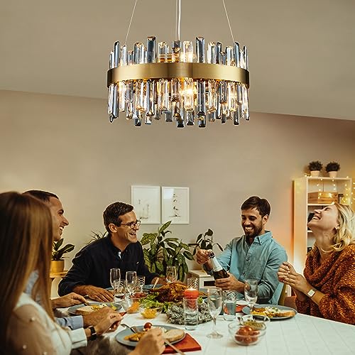 12 Light Modern Crystal Chandelier Luxury Gold 2