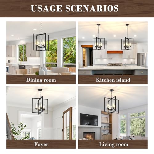4 Light Farmhouse Chandelier Light Fixture