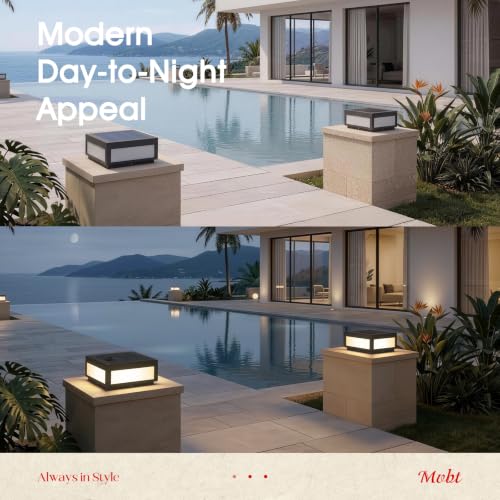 12" Square Solar Post Lights