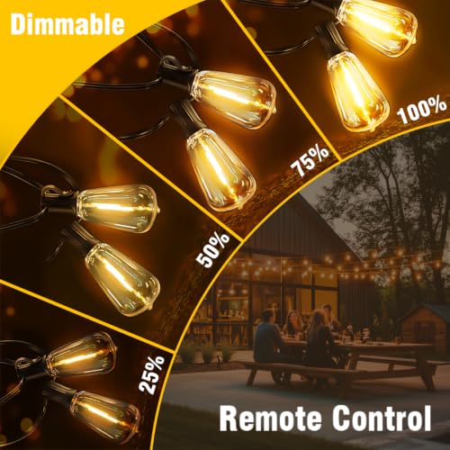 100FT Solar String Lights Outdoor Waterproof with Remote & Timer