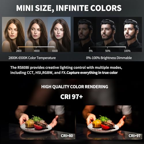 RS60Bi LED Video Light Kit (2 Count)