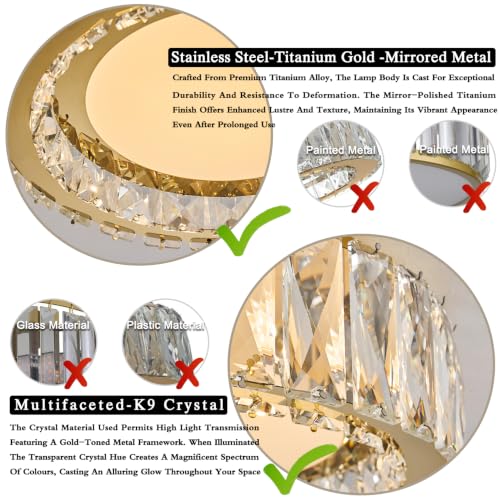 Dimmable Crystal Flush Mount Ceiling Light