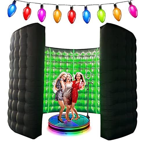 360 Photo Booth led Light Wall Silver Reflective Background LED Light Suitable for Birthday Parties