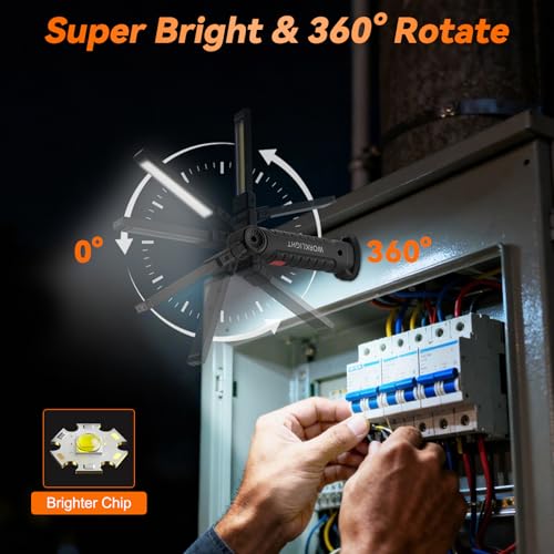 6Pack Magnetic Rechargeable LED Work Light (6 Count)