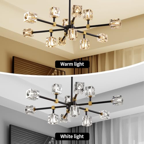 Modern Crystal Chandelier with 12 Lights