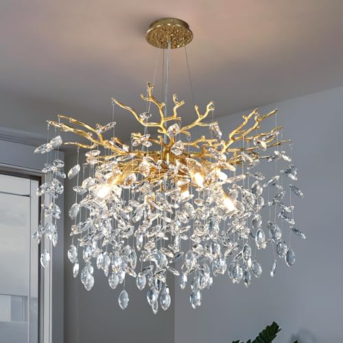 23.6" Modern Gold Tree Branch Chandelier