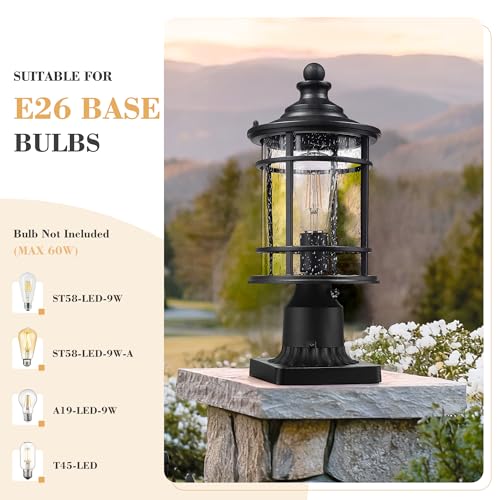 14.9 Inch Dusk to Dawn Outdoor Lamp Post Light