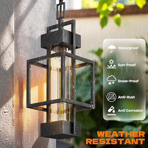 15'' Outdoor Indoor Pendant Light Exterior Hanging Lantern