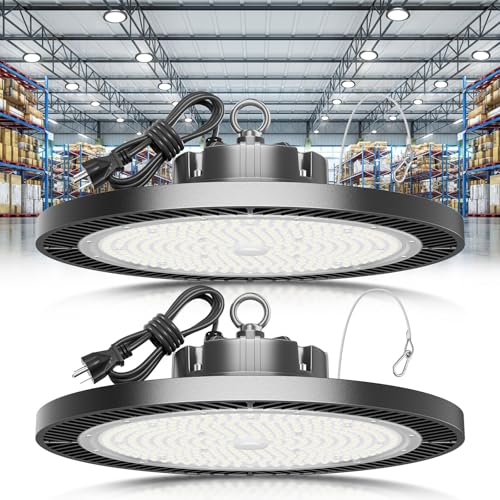 Commercial grade 37500LM 250W High Bay Led Shop Light For Shop Garage Barn (2 Count)