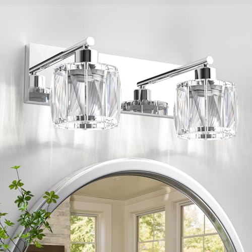 Crystal Vanity Lights for Bathroom (2 Count)