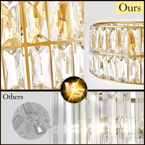 Gold Crystal Chandelier 12" 4