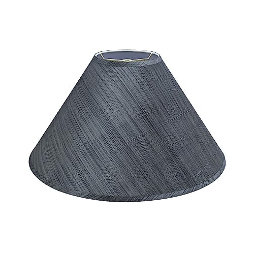 32203A Hardback Empire Spider Lamp Shade in Grey & Black
