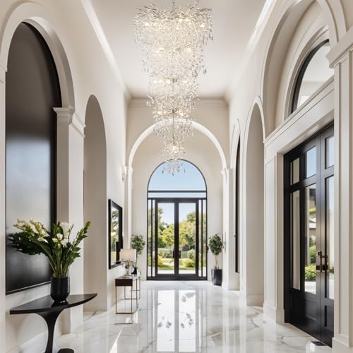 118" Large Crystal Chandelier for High Ceiling