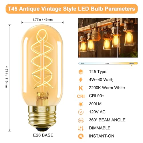 E26 LED Bulb 4W Equivalent 40 watt (4 Count)