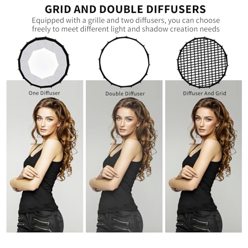 21in 55cm 60W LED Softbox Light with Rechargeable Battery