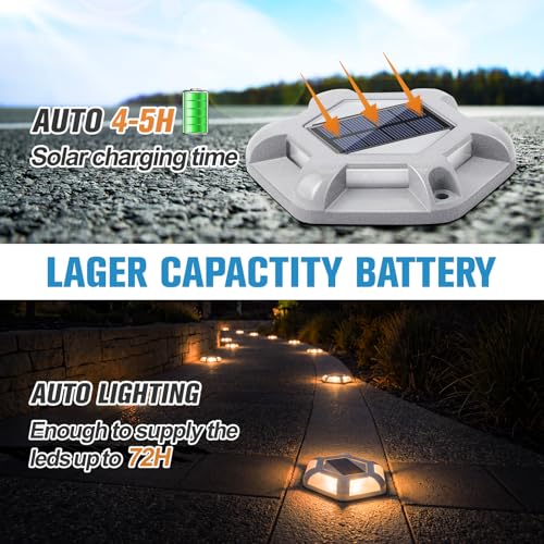 Solar Dock Driveway Deck Outdoor Pathway LED Lights (16 Count)