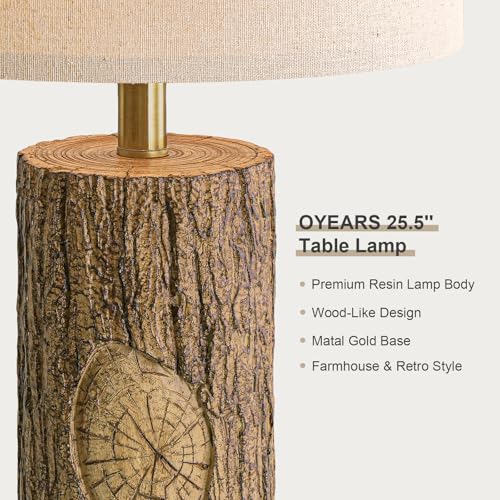 25.5'' Rustic Farmhouse Table Lamps (2 Count)