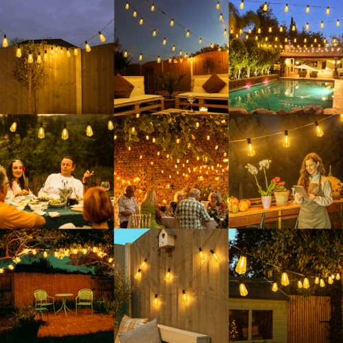 150FT Outdoor String Lights 77 Bulbs