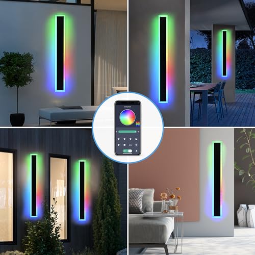 2 Pack 48 Inch Led Wall Lights RGB (2 Count)