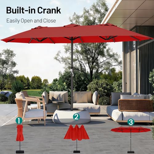 15FT Outdoor Patio Umbrella with Crank