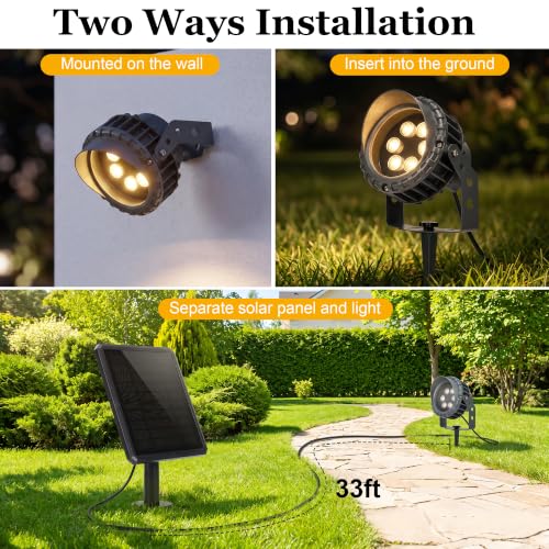 Solar Tree Spot Lights Outdoor 2PK