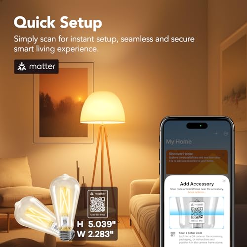 Matter Smart Edison Bulb (4 Count)