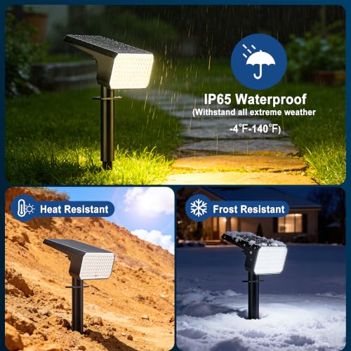 Solar Spot Lights Outdoor Waterproof IP65 (2 Count)
