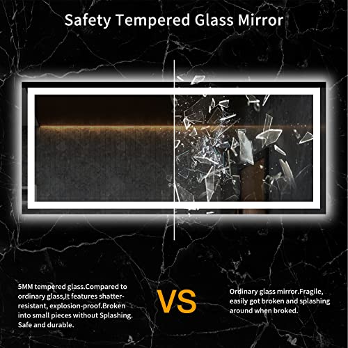 60"X28" LED Bathroom Mirror with Light