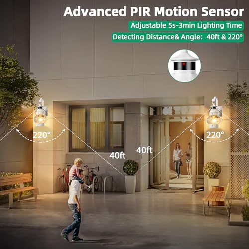 2 Pack White Motion Sensor Outdoor Light (2 Count)