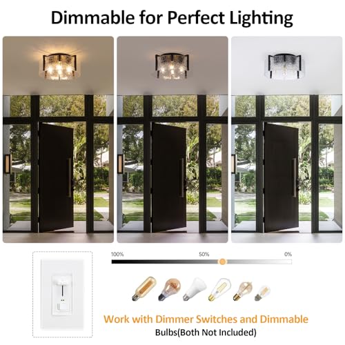 Black Flush Mount Ceiling Light Fixture